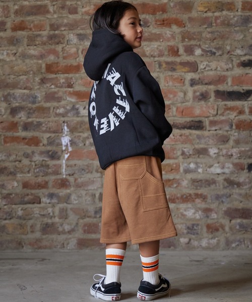 PAIRMANON STREET（ペアマノンストリート）の「【PAIRMANON STREET】裏毛 スウェット ペインター バミューダ ハーフ パンツ（スウェットパンツ・キッズ・ブラック/ブラウン系その他2/グレー・130/110/90/100/120/160/150/140）」の12枚目の写真