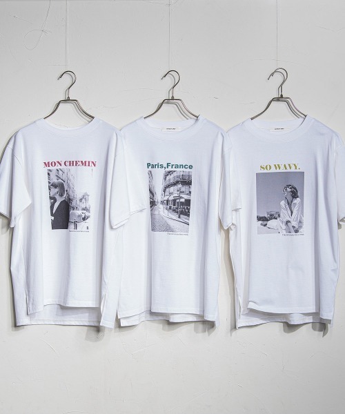 MAYSON GREY(メイソングレイ)の「フォトプリントカラーロゴTシャツ≪洗濯機で洗える≫(Tシャツ/カットソー・レディース・イエロー/グリーン/レッド・M)」の4枚目の写真