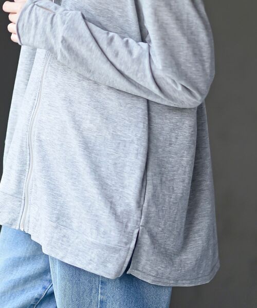 rps(アールピーエス)の「接触冷感UVカットBACKタックパーカー(パーカー・レディース・杢グレー/ブルー/ネイビー・フリー)」の9枚目の写真