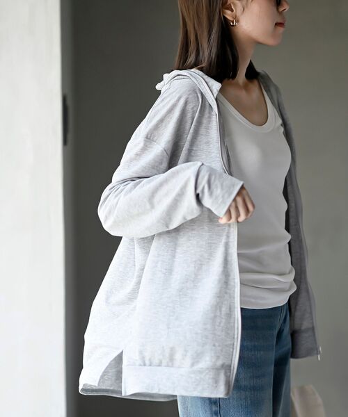 rps(アールピーエス)の「接触冷感UVカットBACKタックパーカー(パーカー・レディース・杢グレー/ブルー/ネイビー・フリー)」の13枚目の写真