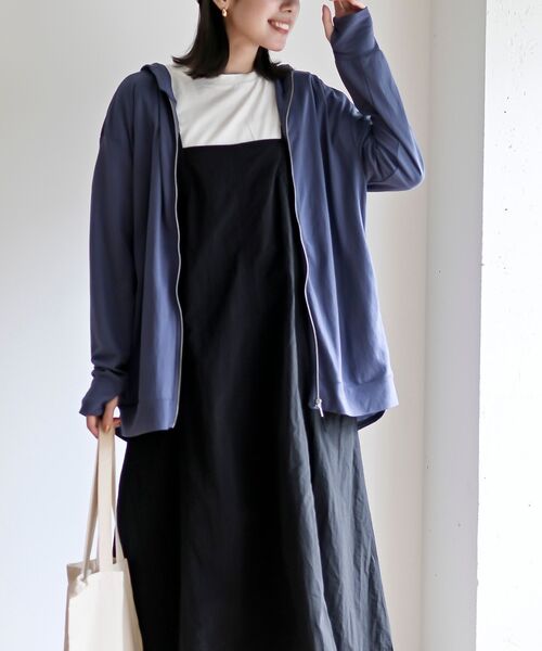 rps(アールピーエス)の「接触冷感UVカットBACKタックパーカー(パーカー・レディース・杢グレー/ブルー/ネイビー・フリー)」の18枚目の写真