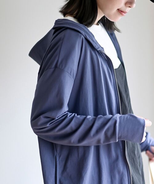 rps(アールピーエス)の「接触冷感UVカットBACKタックパーカー(パーカー・レディース・杢グレー/ブルー/ネイビー・フリー)」の22枚目の写真