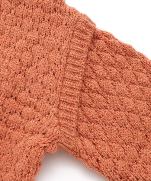 Seraph(セラフ)の「ぽこぽこニットカーディガン(カーディガン/ボレロ・キッズ・オレンジ/アイボリー/チャコール・140/100/90/80/70/130/120/110)」の8枚目の写真