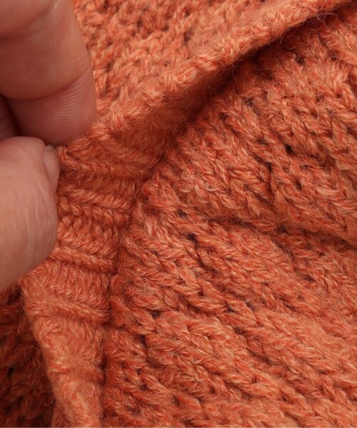 Seraph(セラフ)の「ぽこぽこニットカーディガン(カーディガン/ボレロ・キッズ・オレンジ/アイボリー/チャコール・140/100/90/80/70/130/120/110)」の9枚目の写真