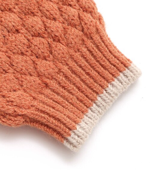 Seraph(セラフ)の「ぽこぽこニットカーディガン(カーディガン/ボレロ・キッズ・オレンジ/アイボリー/チャコール・140/100/90/80/70/130/120/110)」の10枚目の写真