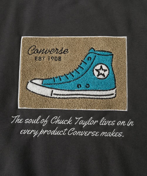 CONVERSE(コンバース)の「【CONVERSE/コンバース】チャックテイラーイラスト バックBIGサガラ刺繍デザイン ビッグシルエット クルーネックスウェット/トレーナー/3Type(スウェット・レディース・スミクロ/アッシュグレー/ヘザーグレー/チャコールグレー/ブラック/グレイッシュベージュ・M/L/XL)」の13枚目の写真
