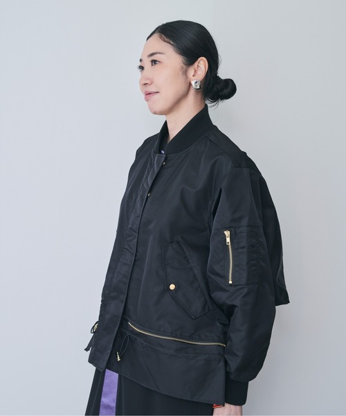 DOLLUPOOPS（ドールアップウップス）の「2WAY MA-1ブルゾン（MA-1・レディース・ブラック/カーキ・38）」の11枚目の写真