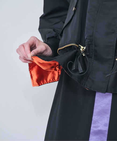 DOLLUPOOPS（ドールアップウップス）の「2WAY MA-1ブルゾン（MA-1・レディース・ブラック/カーキ・38）」の19枚目の写真