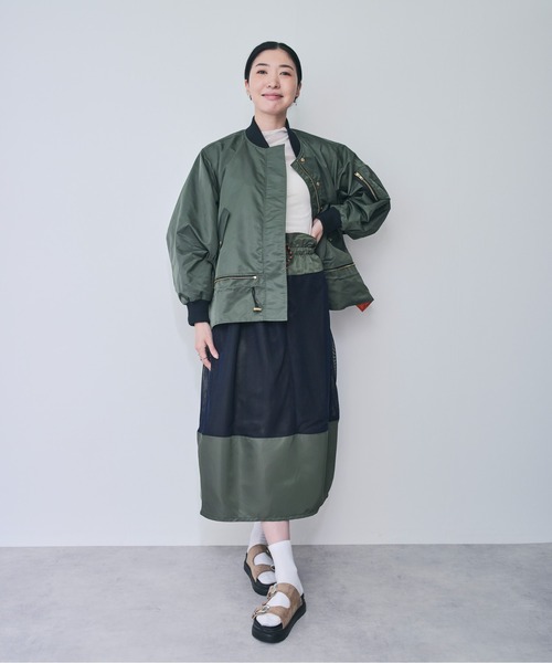 DOLLUPOOPS（ドールアップウップス）の「2WAY MA-1ブルゾン（MA-1・レディース・ブラック/カーキ・38）」の20枚目の写真