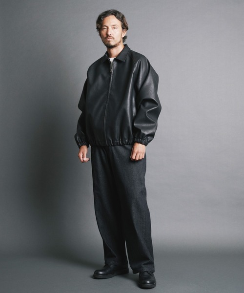 COMMON WARE(コモンウェアー)の「COMMONWARE:シンセティックレザー シングルライダース ジャケット(ライダースジャケット・メンズ・ブラック系その他/ブラック・L/M)」の16枚目の写真