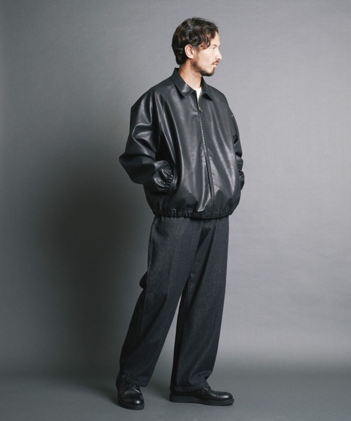 COMMON WARE(コモンウェアー)の「COMMONWARE:シンセティックレザー シングルライダース ジャケット(ライダースジャケット・メンズ・ブラック系その他/ブラック・L/M)」の19枚目の写真