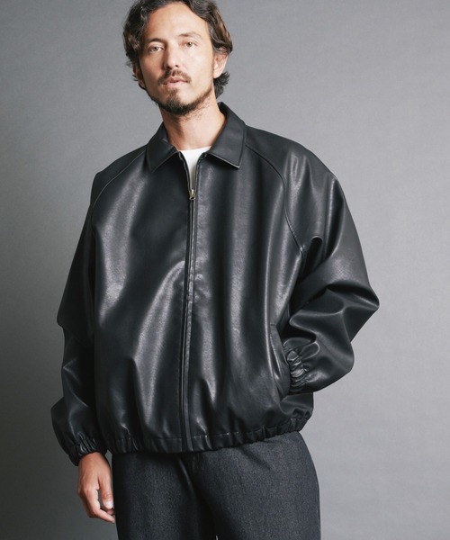 COMMON WARE(コモンウェアー)の「COMMONWARE:シンセティックレザー シングルライダース ジャケット(ライダースジャケット・メンズ・ブラック系その他/ブラック・L/M)」の8枚目の写真