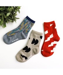 シェイプ　クルーソックス　【3足組】