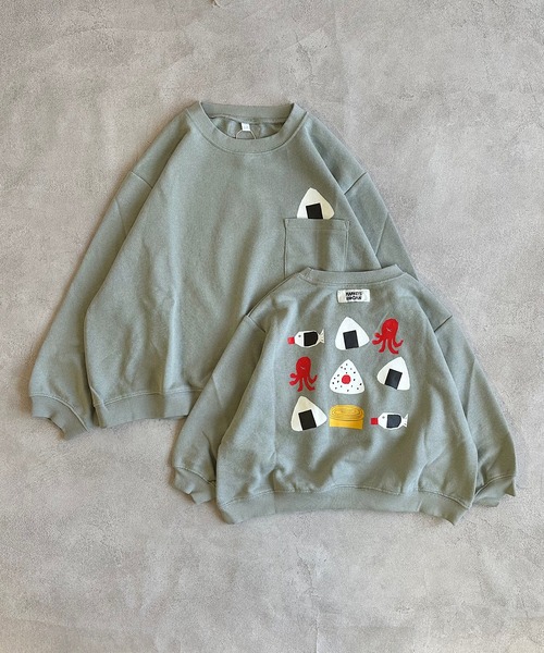 HOGAN RANCH WEAR（ホーガンランチウエア）の「ポケットひょっこりトレーナー（スウェット・キッズ・ブルー/グレー/ホワイト/オレンジ・100/95/90/80/110/150/140/130/120）」の2枚目の写真