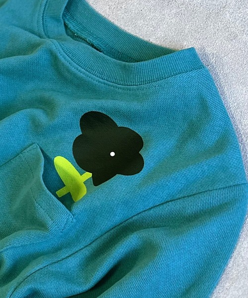 HOGAN RANCH WEAR（ホーガンランチウエア）の「ポケットひょっこりトレーナー（スウェット・キッズ・ブルー/グレー/ホワイト/オレンジ・100/95/90/80/110/150/140/130/120）」の15枚目の写真