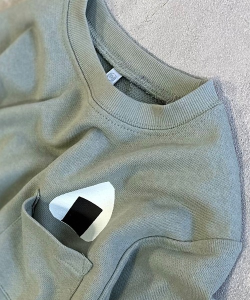 HOGAN RANCH WEAR（ホーガンランチウエア）の「ポケットひょっこりトレーナー（スウェット・キッズ・ブルー/グレー/ホワイト/オレンジ・100/95/90/80/110/150/140/130/120）」の12枚目の写真