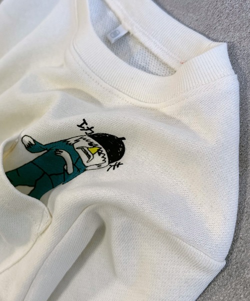 HOGAN RANCH WEAR（ホーガンランチウエア）の「ポケットひょっこりトレーナー（スウェット・キッズ・ブルー/グレー/ホワイト/オレンジ・100/95/90/80/110/150/140/130/120）」の7枚目の写真