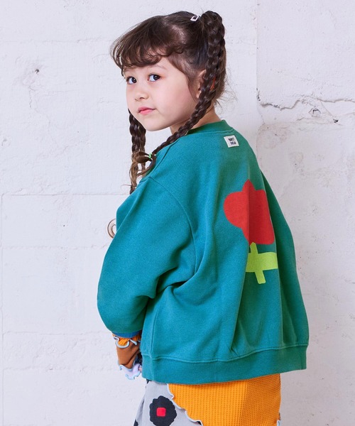 HOGAN RANCH WEAR（ホーガンランチウエア）の「ポケットひょっこりトレーナー（スウェット・キッズ・ブルー/グレー/ホワイト/オレンジ・100/95/90/80/110/150/140/130/120）」の19枚目の写真