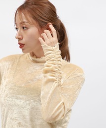 LAKOLE | メッシュベロアハイネックプルオーバー / 146631(Tシャツ/カットソー)