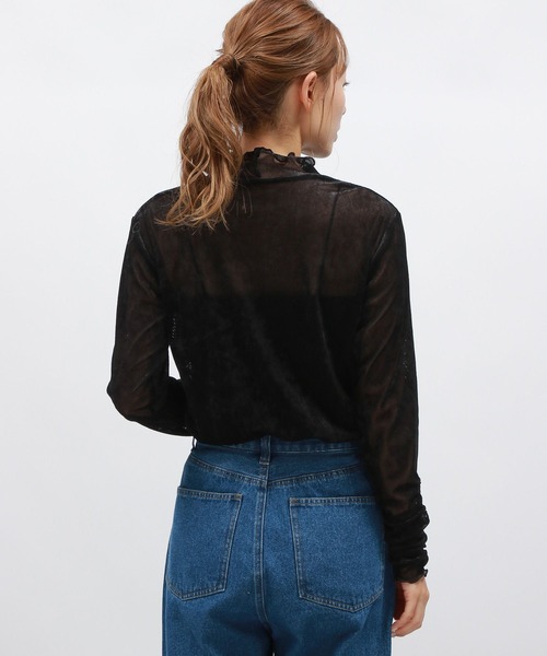 LAKOLE（ラコレ）の「メッシュベロアハイネックプルオーバー / 146631（Tシャツ/カットソー・レディース・アイボリー/ブラック/ブラウン・SMALL/MEDIUM）」の13枚目の写真