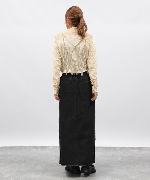 LAKOLE（ラコレ）の「メッシュベロアハイネックプルオーバー / 146631（Tシャツ/カットソー・レディース・アイボリー/ブラック/ブラウン・SMALL/MEDIUM）」の15枚目の写真