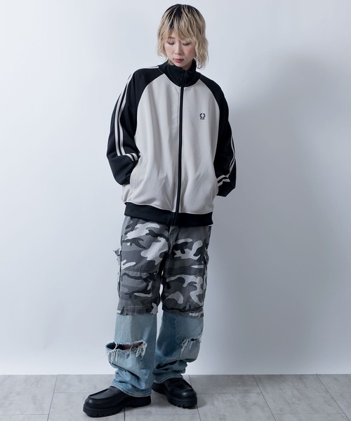 Starting Over（スターティングオーバー）の「raglan sleeves embroidery side line track jacket/ラグランスリーブ ワンポイント刺繍 サイドライン トラックジャケット（ジャージ・メンズ・ネイビー/グレー/オフホワイト/ワイン・XL/L/M）」の17枚目の写真
