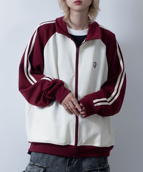 Starting Over（スターティングオーバー）の「raglan sleeves embroidery side line track jacket/ラグランスリーブ ワンポイント刺繍 サイドライン トラックジャケット（ジャージ・メンズ・ネイビー/グレー/オフホワイト/ワイン・XL/L/M）」の19枚目の写真