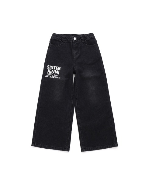 SISTER JENNI（SISTER JENNI）の「【ウエスト調整可】クラックロゴデニムワイドパンツ（デニムパンツ・キッズ・ブルー/ブラック・160cm/140cm/150cm/130cm）」の22枚目の写真