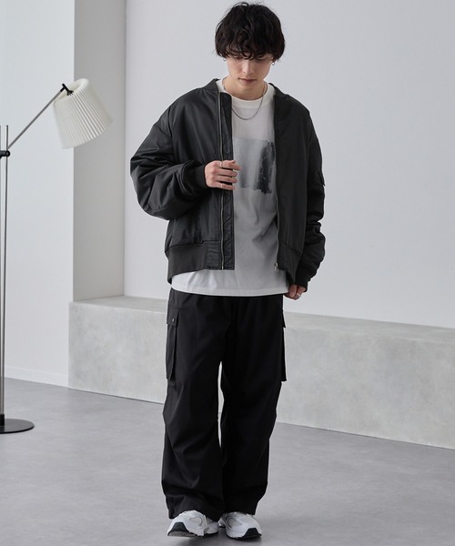 あき 23SS スローブイエナ ショートワイドボマーブルゾン MA-1 SLOBE IENA（スローブイエナ）の「ショートワイドボマーブルゾン
