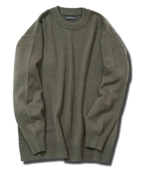 jiggys shop（ジギーズショップ）の「パウダータッチウォッシャブルハイゲージニットセーター（ニット/セーター・メンズ・ブルー/ホワイト/ブラック/ミックスグレー/カーキ/グレー系その他・SMALL/MEDIUM/LARGE/X-LARGE）」の13枚目の写真