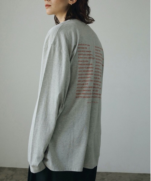 anuke（アンヌーク）の「Print Long T-shirts（Tシャツ/カットソー・レディース・ホワイト/ブラック/オートミール・FREE）」の7枚目の写真