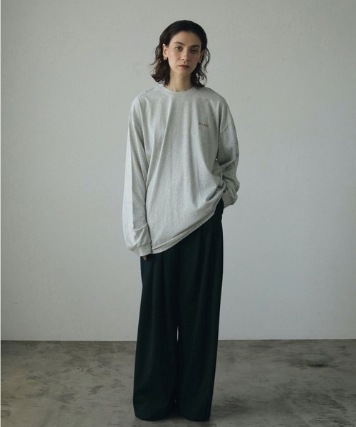 トップス anuke Print Long T-shirts anuke（アンヌーク）の「Print Long T-shirts（Tシャツ