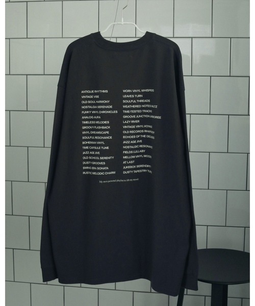 トップス anuke Print Long T-shirts anuke（アンヌーク）の「Print Long T-shirts（Tシャツ
