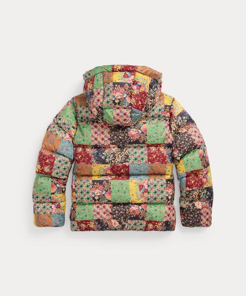 inhabitant size XS パッチワーク柄 ウェア 新品未使用 ダウン パッチワーク ダウン ジャケット