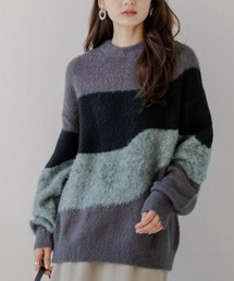 高身長 インターシャニットプルオーバー(トールサイズ)Essenave