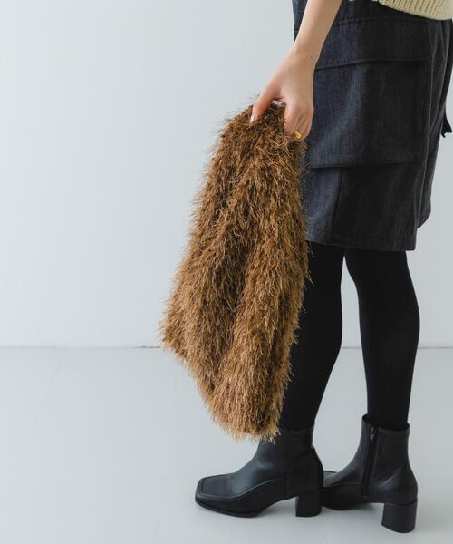 RODE SKO（ロデスコ）の「ラメシャギーショッパー（トートバッグ・レディース・ブラック/ブラウン/ベージュ・ONE）」の19枚目の写真