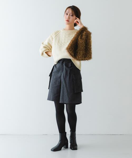 RODE SKO（ロデスコ）の「ラメシャギーショッパー（トートバッグ・レディース・ブラック/ブラウン/ベージュ・ONE）」の20枚目の写真