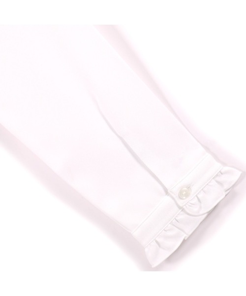 TOKYO SHIRTS(トウキョウシャツ)の「【吸水速乾】【COFREX】スタンドゴムシャーリング 長袖 レディースデザインシャツ(シャツ/ブラウス・レディース・ホワイト・S/M/L/LL/XL)」の8枚目の写真