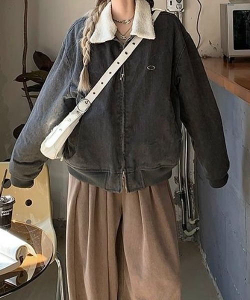 ジャケット・アウター vivi Reversible Bomber Jacket - olive/leo navy-olive - VIVI MARI