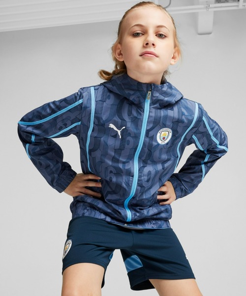 PUMA プーマ キッズ マンチェスターシティ FC 2024-25 プレマッチ ウーブンジャケット 116-164cm