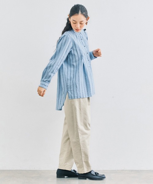 and myera（アンド マイラ）の「ａｎｄ　ｍｙｅｒａ　ストライプなシャツ（シャツ/ブラウス・レディース・ホワイト系その他/ブルー・LL/L/M/S）」の8枚目の写真