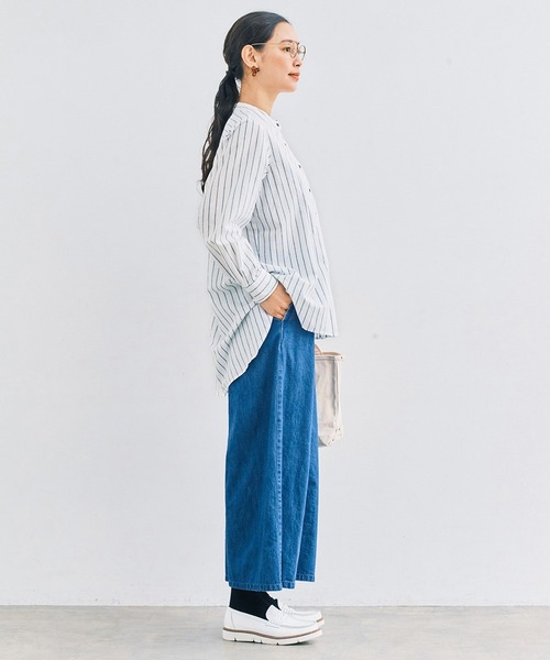 and myera（アンド マイラ）の「ａｎｄ　ｍｙｅｒａ　ストライプなシャツ（シャツ/ブラウス・レディース・ホワイト系その他/ブルー・LL/L/M/S）」の5枚目の写真