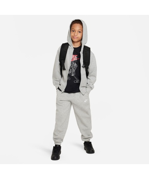 NIKE（ナイキ）の「ナイキ NIKE ナイキ YTH NSW クラブ FT フルジップ L/S フーディ LBR（パーカー・キッズ・グレー/ブラック・140cm/150cm/160cm/130cm）」の9枚目の写真