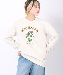 LUMBER（ランバー）の「LUMBER（ランバー）アメカジプリントスウェットトレーナー レディース メンズ ユニセックス/アニマル/ねこ/あひる/ワニ/魚/釣り/虎（スウェット）」