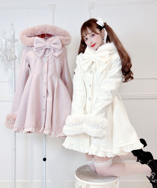 Ronbin　プラダ　総柄　リーフ　花柄　フーデッド　ロング　コート TIME SALE】フラワー柄ロングコート 49AV JUNKO SHIMADA｜クロス