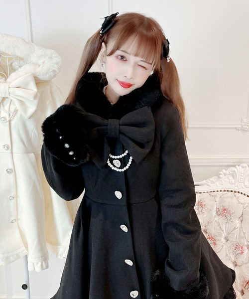 MA＊RS♡リボンバックル付きチェック柄ロングコート♡ MA*RS】リボン