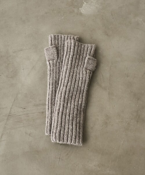 coen（コーエン）の「リブニットアームウォーマー（手袋・レディース・ナチュラル/ダークグレー/ブラック/ベージュ・FREE）」の3枚目の写真