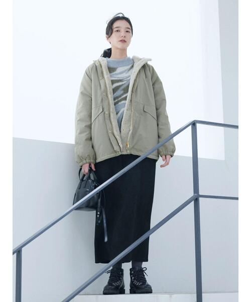 Samansa Mos2 blue（サマンサモスモスブルー）の「マーブル柄フェザーヤーンニットプルオーバー（ニット/セーター・レディース・グレー/ブルー/イエロー・F）」の4枚目の写真