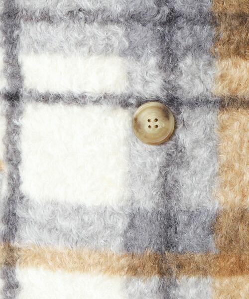 ITS'DEMO（イッツデモ）の「◆ブークレチェックコート（チェスターコート・レディース・アイボリー系1/ブラック系1・00）」の6枚目の写真