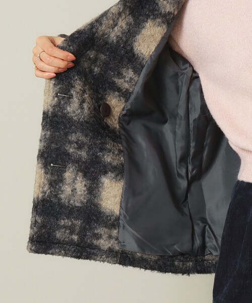 ITS'DEMO（イッツデモ）の「◆ブークレチェックコート（チェスターコート・レディース・アイボリー系1/ブラック系1・00）」の18枚目の写真